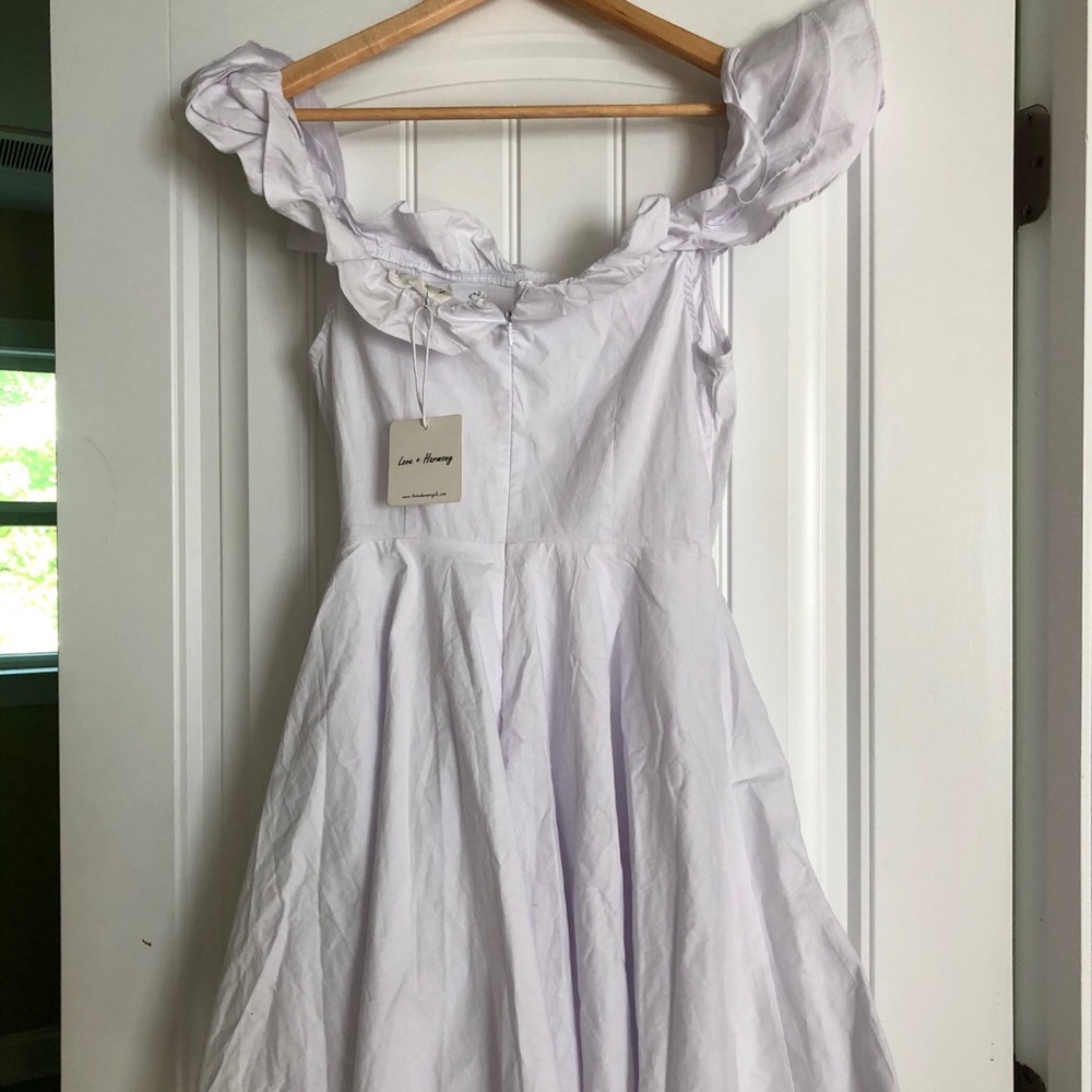 Ruffled Off-the-shoulder Love + Harmony Dress